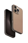 İphone 16 Pro Uyumlu Kılıf Lyden DS DualTone Serisi Vegan Deri Kaplama Magsafe Özellikli (MagClick™)  Natural Flint - 1