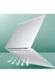 Apple Macbook Air M3 13.6 Inç 2024 M3 Çip A3113 Uyumlu Siyah Şeffaf Kılıf Koruyucu Sert Kapak Parlak  SİMLİ - 5