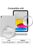 IPad 10.Nesil 10.9 İnç 2022 Uyumlu Kılıf Kalem Bölmeli Uyku Modlu Standlı Silikon A2757 A2777 A2696  PUDRA - 2