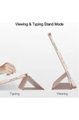 Ipad Pro 12.9" Inç 5.nesil/6.nesil 2021/2022 M2 Çip Uyumlu Flip Smart Standlı Akıllı Kılıf  Rose Gold - 2
