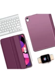 Ipad Air 6 11 Inç M2 Çip 2024 Uyumlu Tablet Kılıfı İnce Tasarım Smart Cover Standlı Akıllı Kapak  Mürdüm - 8