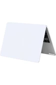 Apple Macbook Air M3 13.6 Inç 2024 M3 Çip A3113 Uyumlu Siyah Şeffaf Kılıf Koruyucu Sert Kapak Parlak  Karbon Beyaz - 3