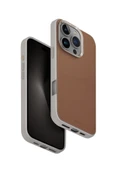 İphone 16 Pro Uyumlu Kılıf Lyden DS DualTone Serisi Vegan Deri Kaplama Magsafe Özellikli (MagClick™)  Caramel - 1