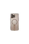 İphone 16 Pro Max Kılıf Eleva Serisi Standlı Magsafe Özellikli (MagClick™) Premium Kılıf  Taupe Gold - 2