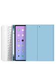 Ipad 8. ve 9. Nesil 2020 /2021 10.2 Inç Tablet Uyumlu Bluetooth Klavyeli Kılıf (Türkçe Klavye)  MAVİ - 3