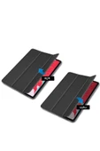 Ipad Pro 12.9" Inç 5.nesil/6.nesil 2021/2022 M2 Çip Uyumlu Flip Smart Standlı Akıllı Kılıf  Siyah - 3