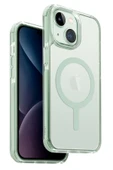 İphone 15 Kılıf Combat Serisi Üç Katmanlı Magsafe Özellikli (MagClick™) Koruyucu Kılıf  Mint Green - 1