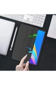 Ipad Pro 12.9 Inç 5. Ve 6. Nesil 2021 / 2022 Uyumlu Kalem Bölmeli Uyku Modlu Standlı Silikon Kılıf  LACİVERT thumbnail 5