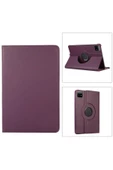 Xiaomi Pad 6 11 İnç Uyumlu 360° Dönebilen Uyku Modlu Standlı Pu Deri Tablet Kapaklı Kılıf  MOR - 2