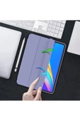 Apple Ipad Pro 4. Nesil M2 2022 11 Inç Tablet Uyumlu Kılıf Uyku Modlu Kalem Bölmeli Silikon Koruyucu  LAVANTA - 3