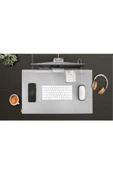 Masaüstü Düzenleyici Mat Hagen Serisi Vegan Deri Manyetik Kablo Düzenleyici Çift Renk Mouse Pad  Canary Grey - 1