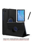 Huawei Matepad T10 / T10s Uyumlu 360 Dönebilen Standlı Koruyucu Kılıf Nano Cam Ve Kalem Seti  siyah - 2