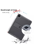 Ipad Pro 11 2024 M4 Çip Uyumlu 360° Dönebilen Standlı Tablet Kılıfı Ekran Koruyucu ve Kalem Seti  Transparan thumbnail 4