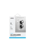 İphone 16 / Iphone 16 Plus Lens Koruyucu AluGuard Serisi Cam Alüminyum Çerçeve  Silver - 7