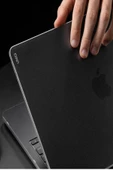 Apple Macbook Air 13.6 Inç M2-M3-M4 A2681 A3113 A3240 Uyumlu Kılıf Claro Mat Koruyucu Kapak  Grey - 3