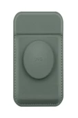 Telefon Modelleri Ile Uyumlu Kartlık Flixa Serisi Manyetik Stand Olma Popsocket Özelliği  Lichen Green - 1