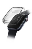 Apple Watch 46mm Uyumlu Grade Hybrid Serisi Şeffaf Kılıf Kasa Ve Ekran Koruyucu 360 Tam Koruma Kapak  Smoke - 1
