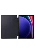 Samsung Galaxy Tab S9 Ultra Kılıf / Tab S8 Ultra Kalem Bölmeli Standlı Uyku Modlu Akıllı Kılıf Kapak  SİYAH - 3