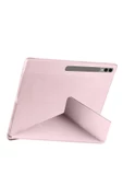 Samsung Galaxy Tab S9 Ultra Kılıf / Tab S8 Ultra Kalem Bölmeli Standlı Uyku Modlu Akıllı Kılıf Kapak  PEMBE - 4
