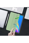 Apple Ipad Pro 4. Nesil M2 2022 11 Inç Tablet Uyumlu Kılıf Uyku Modlu Kalem Bölmeli Silikon Koruyucu  AÇIK YEŞİL - 5