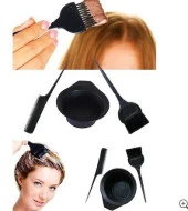 Saç Boyama Seti 3 Parça, Boya Fırçası + Krepe Tarağı Kabı - 1
