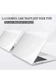 Apple Macbook Air 2024 15 Inç M3 Çip A3114 Şeffaf Kılıf / Klavye Kılıfı / Ekran Koruyucu Film Seti  ŞEFFAF - 5