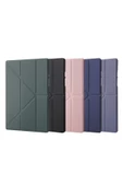 Xiaomi Pad 6 11 inç 2023 Uyumlu Kılıf Katlanır Kalemlikli Standlı Uyku Modlu Akıllı Kapak Origami  Lacivert - 5