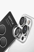 İphone 16 / Iphone 16 Plus Lens Koruyucu AluGuard Serisi Cam Alüminyum Çerçeve  Black - 6