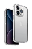 iPhone 15 Pro Max Kılıf Combat Serisi Üç Katmanlı Koruma ShockSorb™ Teknolojisi Koruyucu Kapak  Clear - 1