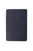 Samsung Galaxy Tab S10+ Plus 12.4" Kalem Bölmeli Uyku Modlu Arkası Silikon Kapak Kılıf  LACİVERT - 2