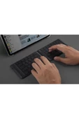 Forio Serisi Katlanabilir Kablosuz Bluetooth Klavye Ergonomik Ingilizce Q Type-C Şarjlı  Black - 2