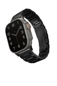 Apple Watch 49mm Ultra 2/1 - 46mm Seri 10 - 45mm Seri 9/8/7 - 44mm Seri SE2/SE/6/5/4 Metal Kordon  Black - 1