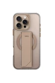 Iphone 16 Pro Kılıf Heldro Max Serisi Magsafe Özellikli (MAGCLİCK™) Tutma Bandı (FLEXGRİP™)  Taupe Gold - 1