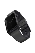 Apple Watch 49mm Ultra 2/1 - 46mm Seri 10 - 45mm Seri 9/8/7 - 44mm Seri SE2/SE/6/5/4 Deri Kordon  Grey - 1