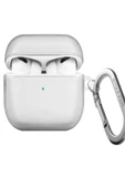 Airpods 4 (4.NESİL) Uyumlu Kılıf Glase Serisi Cristal Net Görünüm Kablosuz Şarj Destekli Kancalı  Crystal Clear - 1