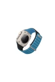 Apple Watch Revix Evo Serisi 49mm Ultra 2/1 - 46mm Seri 10 - 45mm 9/8/7 - 44mm SE2/SE/6/5/4 Kordon  Pacific Blue - Black - 3