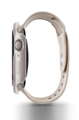 Apple Watch 45mm Kasa Koruyucu Metalik Görünüm Valencia Serisi Camlı Kasa  Starlight - 1