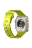 Apple Watch 49mm Ultra 2/1 - 46mm Seri 10-45mm Seri 9/8/7 44mm Seri SE2/SE/6/5/4 Extrem Spor Kayışı  Açık Yeşil - 1