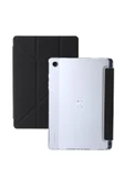 Samsung Galaxy Tab A9 8.7 Inç SM-1210 Uyumlu Kalem Bölmeli Uyku Modlu Arkası Silikon Kapak Kılıf  SİYAH - 1
