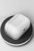 Airpods 4 (4.NESİL) Uyumlu Kılıf Glase Serisi Cristal Net Görünüm Kablosuz Şarj Destekli Kancalı  Crystal Clear - 4