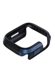 Apple Watch 45mm Kasa Koruyucu Metalik Görünüm Valencia Serisi Camlı Kasa  Blue - 4