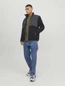 Jack Jones Erkek Hafif Outdoor Mont Yüksek Yaka Siyah Mont 12235864S - 4