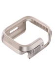 Apple Watch 45mm Kasa Koruyucu Metalik Görünüm Valencia Serisi Camlı Kasa  Starlight - 3