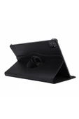 Ipad Pro 4. Nesil M2 2022 11 Inç Uyumlu 360° Dönebilen Uyku Modlu Standlı Pu Deri Kapaklı Kılıf  Siyah - 2