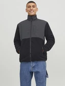 Jack Jones Erkek Hafif Outdoor Mont Yüksek Yaka Siyah Mont 12235864S - 9