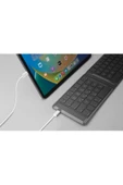 Forio Serisi Katlanabilir Kablosuz Bluetooth Klavye Ergonomik Ingilizce Q Type-C Şarjlı  Grey - 3
