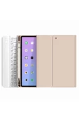 Samsung Galaxy Tab A8 Sm-x200 10.5 Inç Tablet Uyumlu Bluetooth Klavyeli Kılıf (Türkçe Klavye)  GOLD - 2