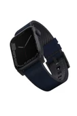 Apple Watch 49mm Ultra 2/1 - 46mm Seri 10 - 45mm Seri 9/8/7 - 44mm Seri SE2/SE/6/5/4 Deri Kordon  Blue - 1