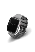 Apple Watch Linus Serisi Kordon 1/2/3/4/5/6/se/7/8/9 38mm/40mm/41mm Uyumlu Kayış  Grey - 2