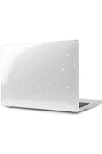 Macbook Pro 13 M1-m2 2020/2022 Simli Star Siyah Parlak Kılıf Kapak 360° Koruma A2338 - A2686 Uyumlu  Simli Şeffaf - 1